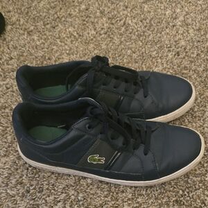 Lacoste Men's Navy Sneakers with White Sole